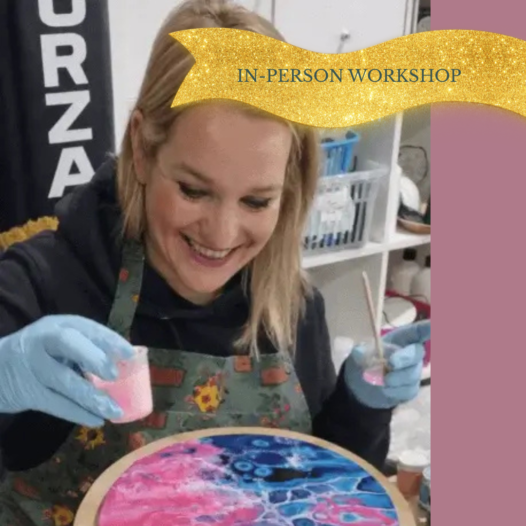 Resin art, learn resin, pouring resin, resin cells class