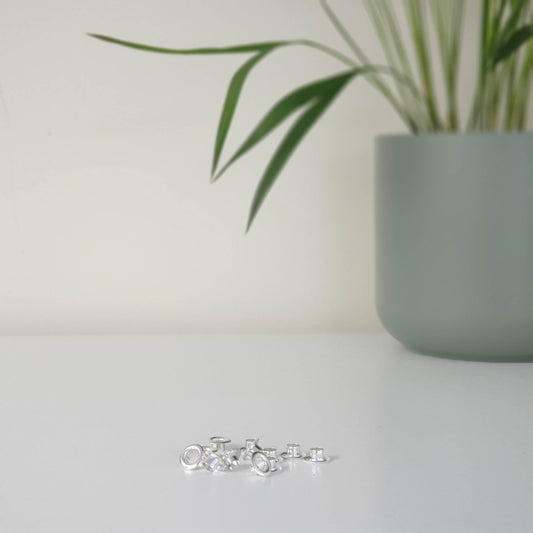 Silver Plated Bead caps: Pack of 12