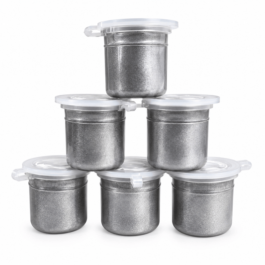 Silver tester resin pigment for epoxy arts and crafts. Silver dye for resin