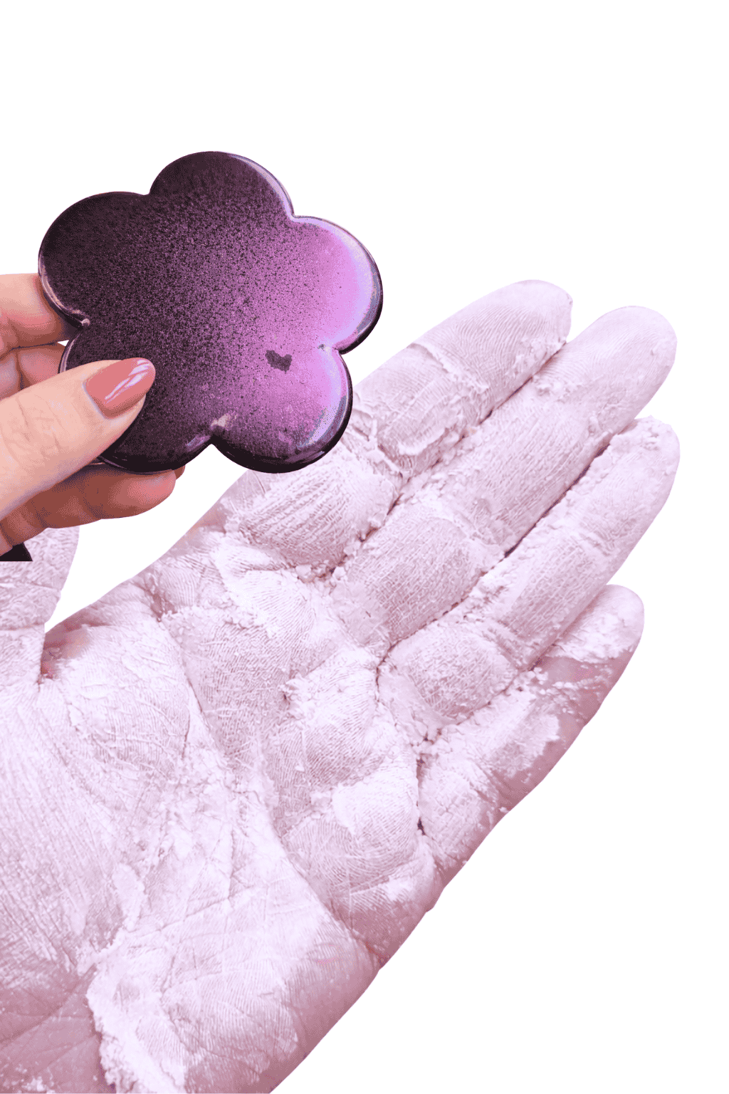 Interference ghost powder pigment red - in hand