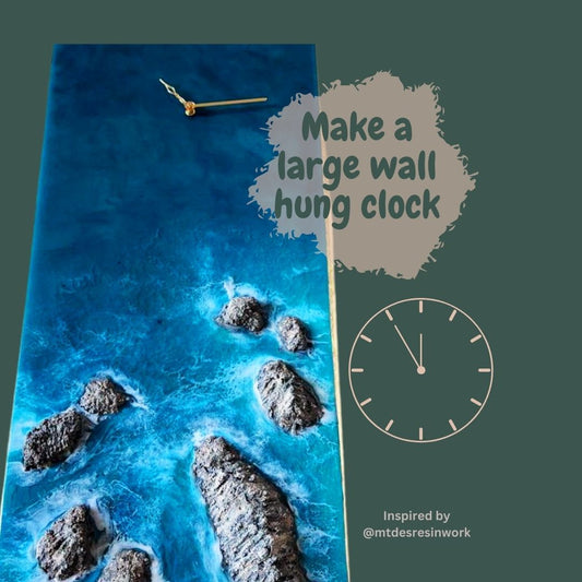 Crafty Friends Retreat: Tides of Time: Create Your Own Ocean-Inspired Resin Wall Supersize Clock 1st June @ From 3pm - 5pm