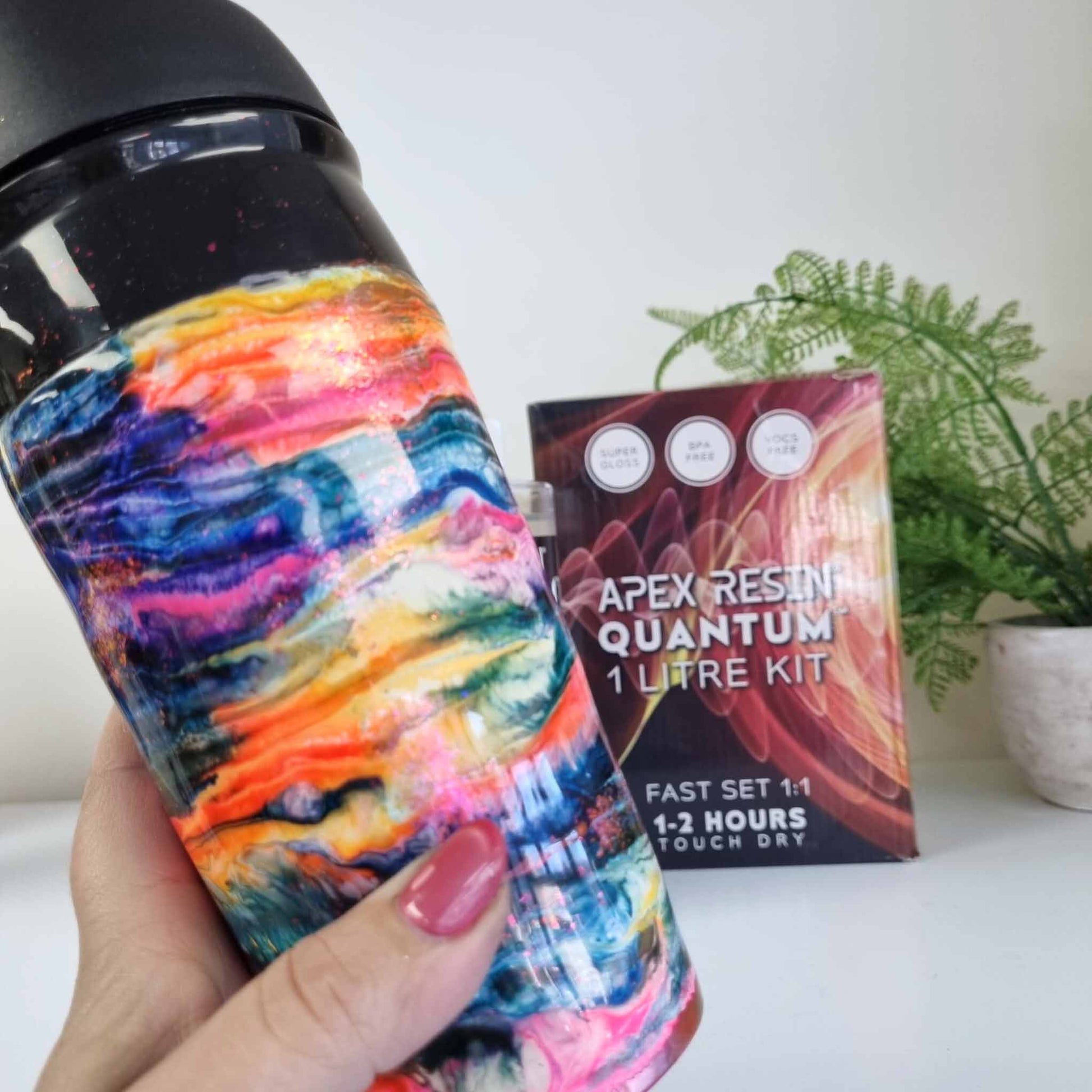 Learn resin tumbling - Apex Resin Quantum Fast Set 1L kit – rapid cure epoxy resin for tumblers