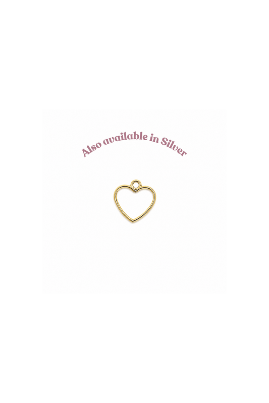 Zinc Alloy Open-Backed Tiny Heart Bezel - For Resin Crafts