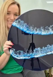 Resin lacing abstract art