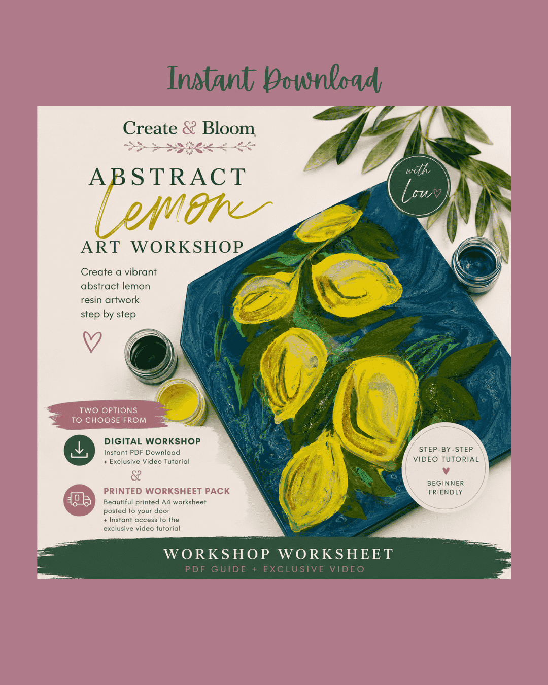 learn resin - instant download - resin workshop - resin class for beginners