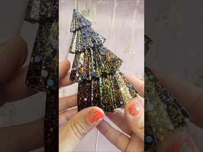 Silicone Mould for Resin Crafts - NEW SIZE Mistletoe Pine Christmas Tree!