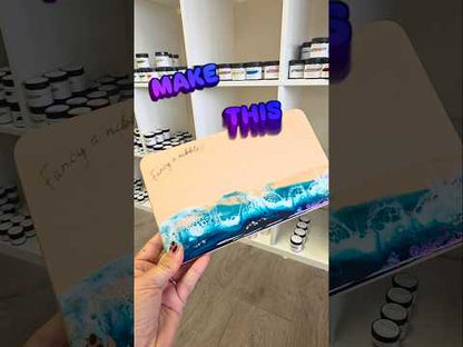 Ocean Waves Resin Charcuterie Board Workshop | PDF + Video Tutorial