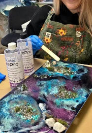 Coastal Resin Art Masterclass Art Masterclass for Beginners - In the Bloom Cotswolds Studios - Sat 6th June 10am - 4pm
